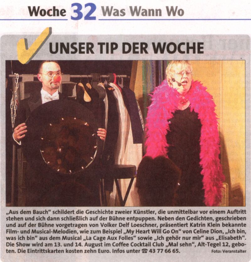 Berliner Woche 32 Tip der Woche