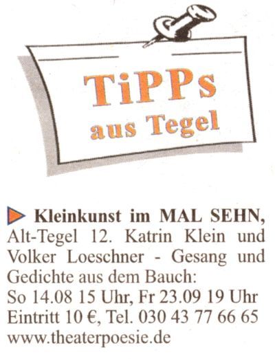 Kiezblatt Tegel 0508 - Tipps aus Tegel