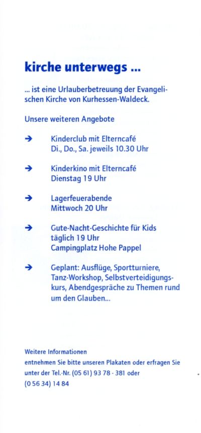 Programm von Kirche Unterwegs, Seite 2