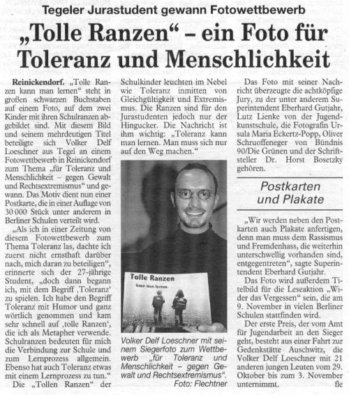 Der Nordberliner, Die Wochenzeitung, 1.11.2001, 53. Jahrgang